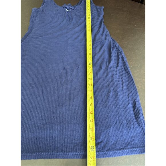 Cupcakes & Cashmere Purple Sleeveless Ribbed Knit Dress W/Front Tie Detail L - Picture 6 of 9